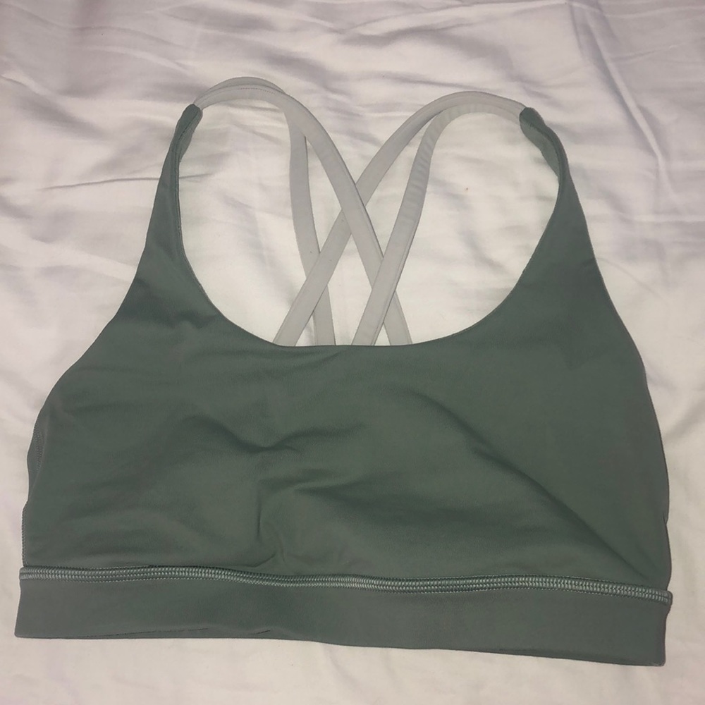 lululemon energy bra size 6 green color